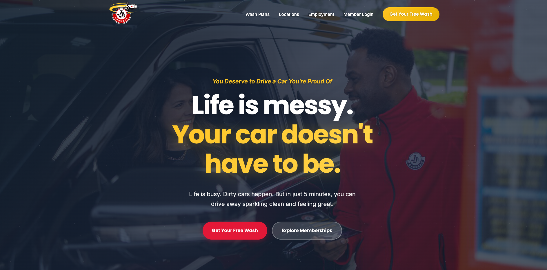 Car wash website example